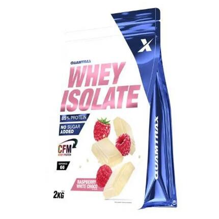 100% Wei-isolaat - 2 kg Witte Chocolade en Framboos Quamtrax