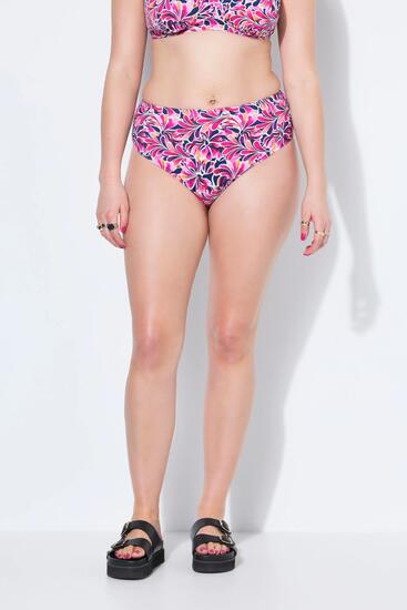 Femme Bas de bikini fleuri taille haute effet gainant