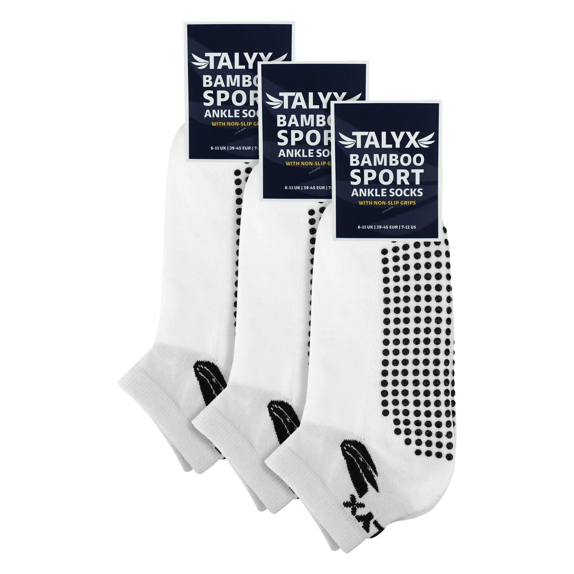 TALYX - 3 Paia Calze Uomo Bambù Corte Antiscivolo Rinforzate 2/5