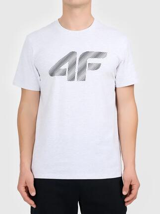 Koszulka t-shirt męski bawełniany z dużym logo granatowy 4F TSHIRT M3342