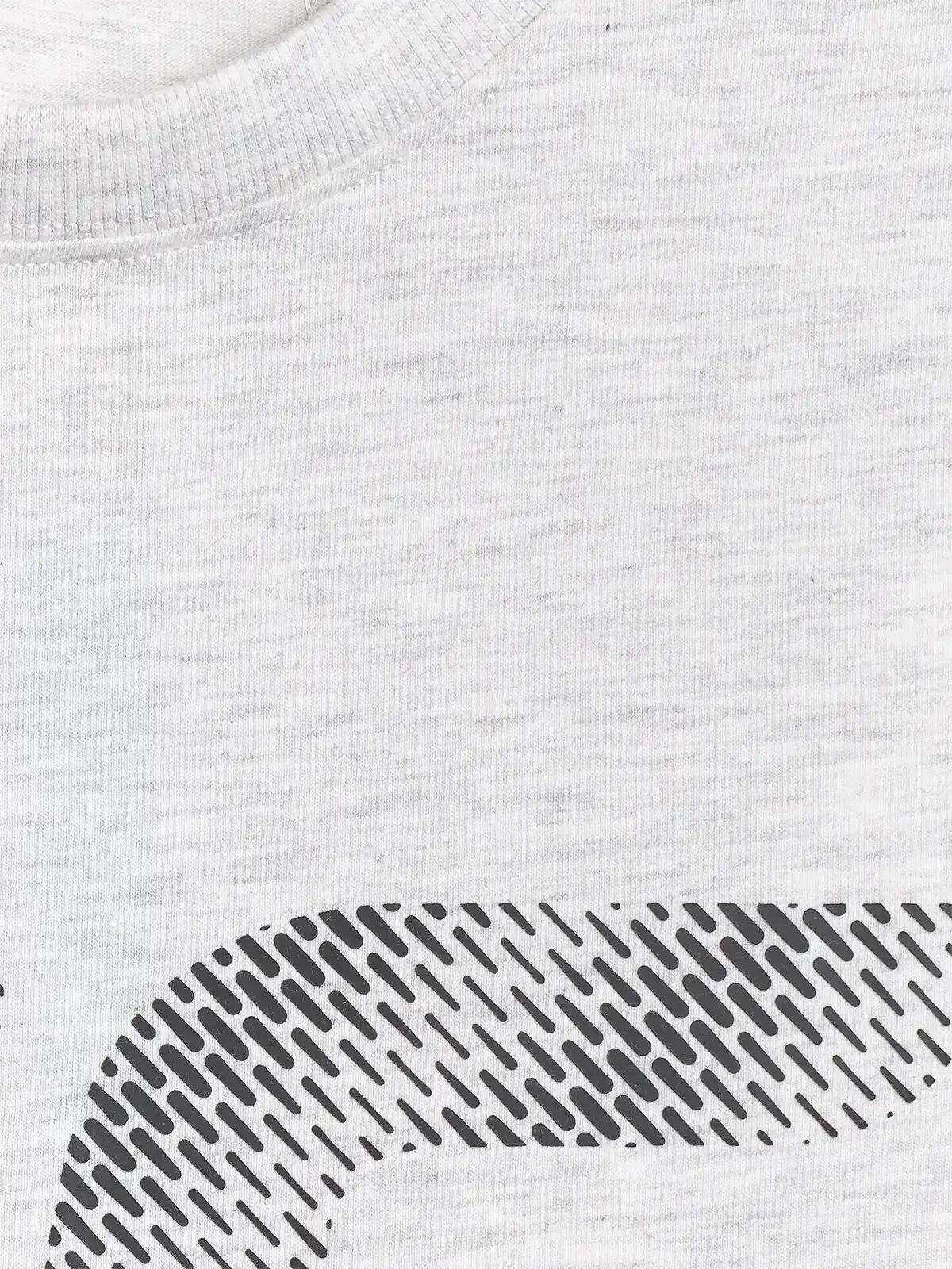 Koszulka t-shirt męski bawełniany z dużym logo szary 4F TSHIRT M3342 4/4