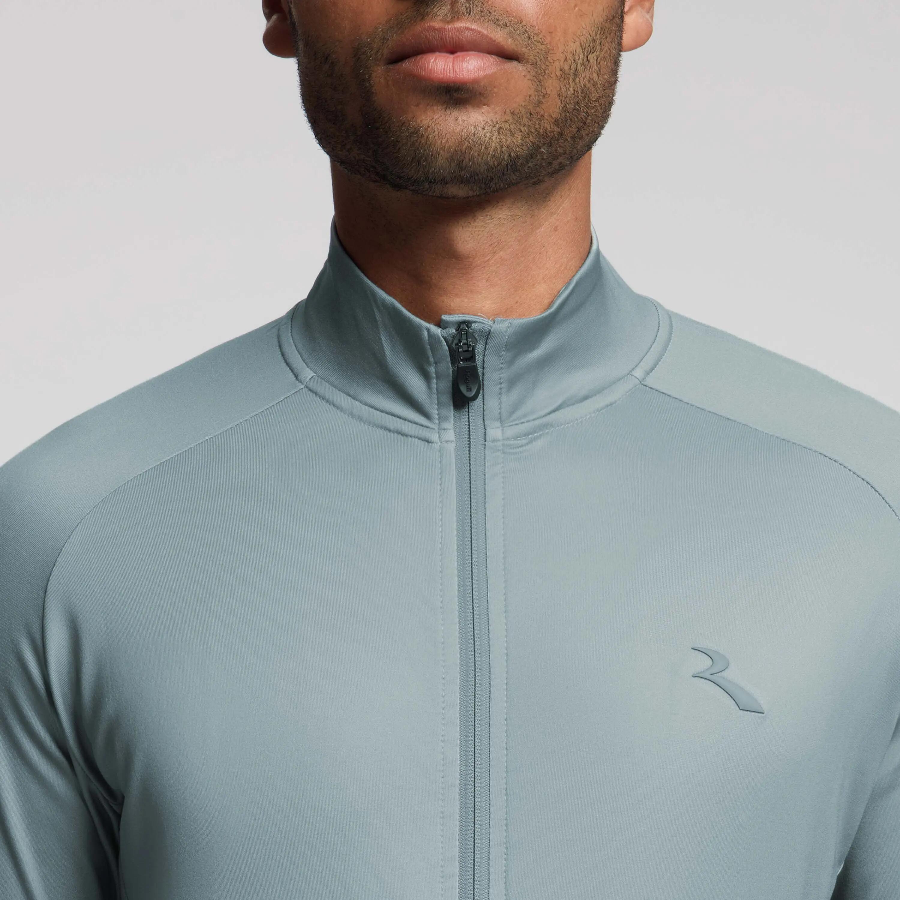 Radtrikot Langarm Rennrad Essential II Herren Grau 7/7