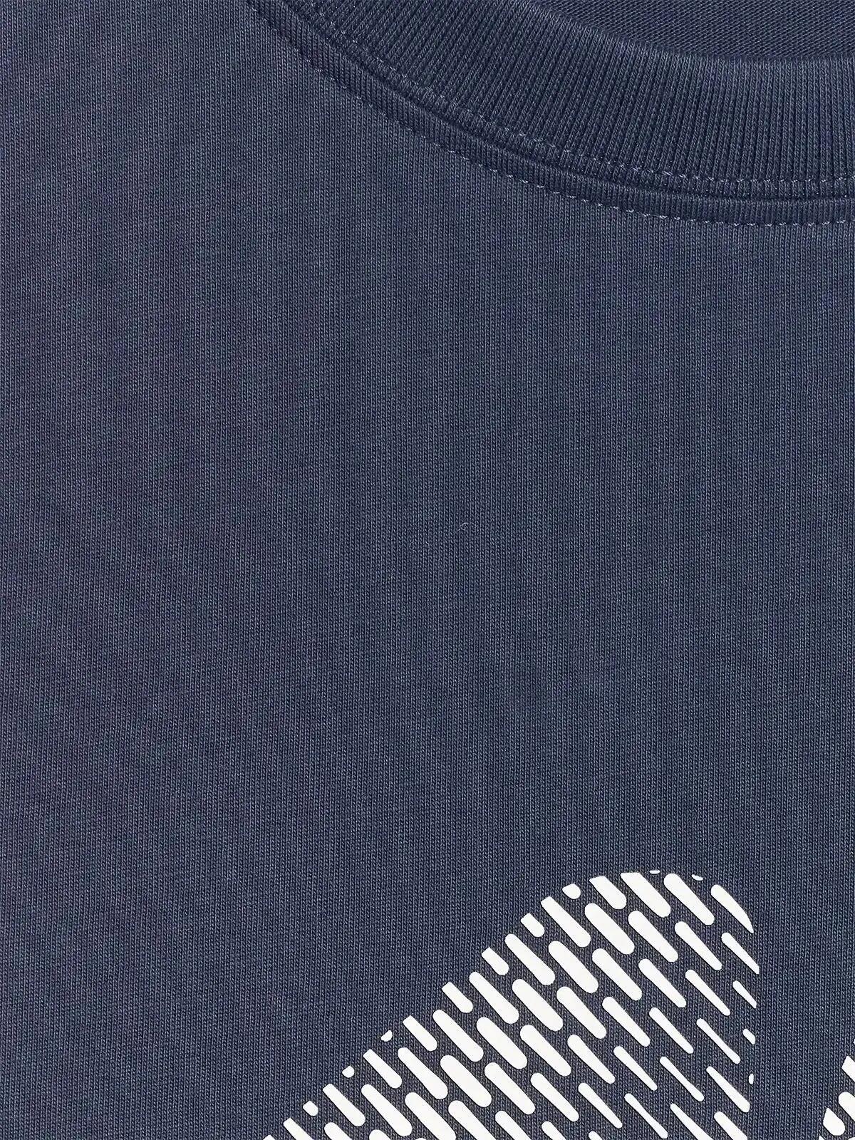 Koszulka t-shirt męski bawełniany z dużym logo granatowy 4F TSHIRT M3342 5/5