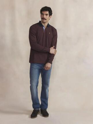 Polo manches longues - Sport - Homme - Coupe régulière - NADIRPOL - Rose/rouge