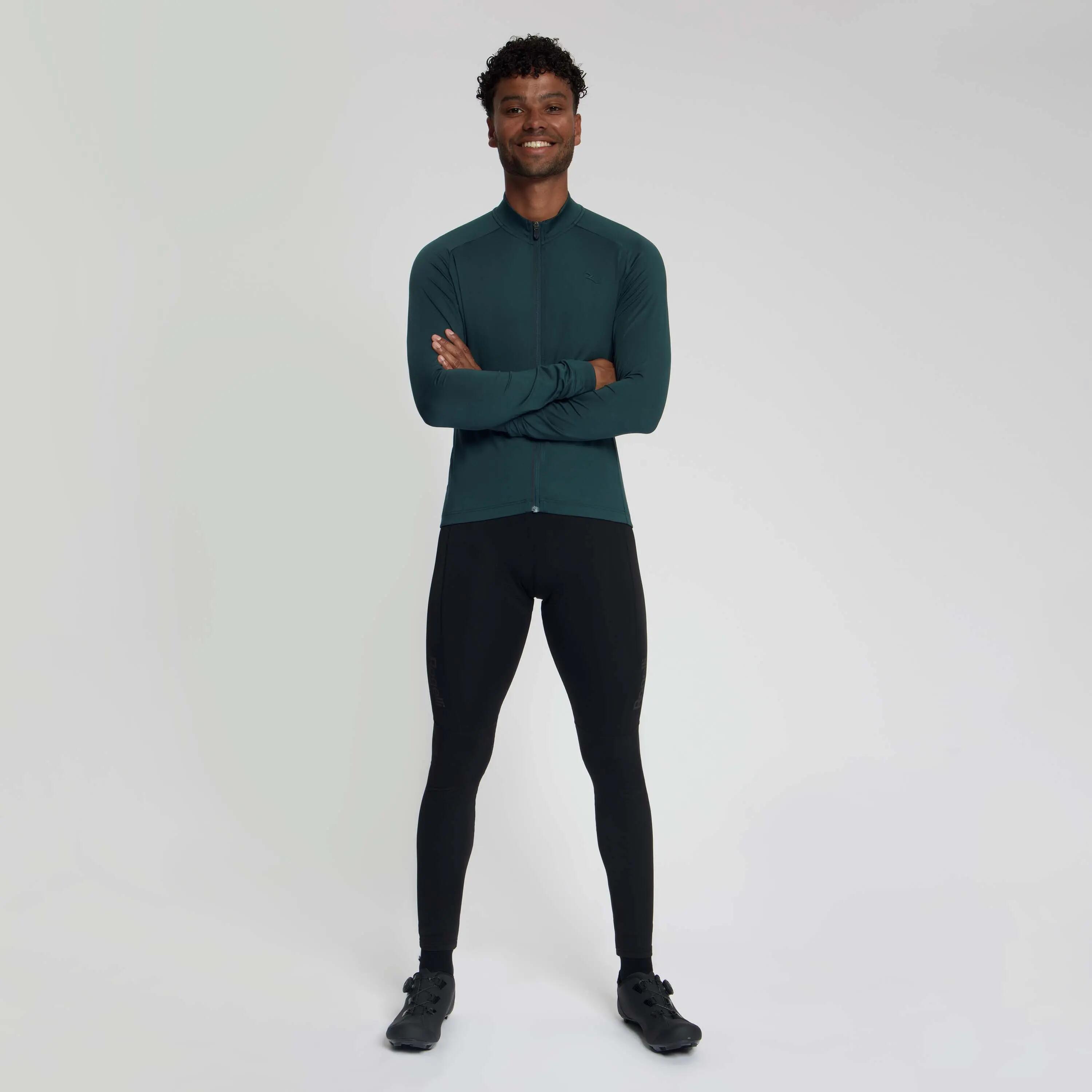 Fietsshirt Heren Essential Light Lange Mouwen Blauw 6/7