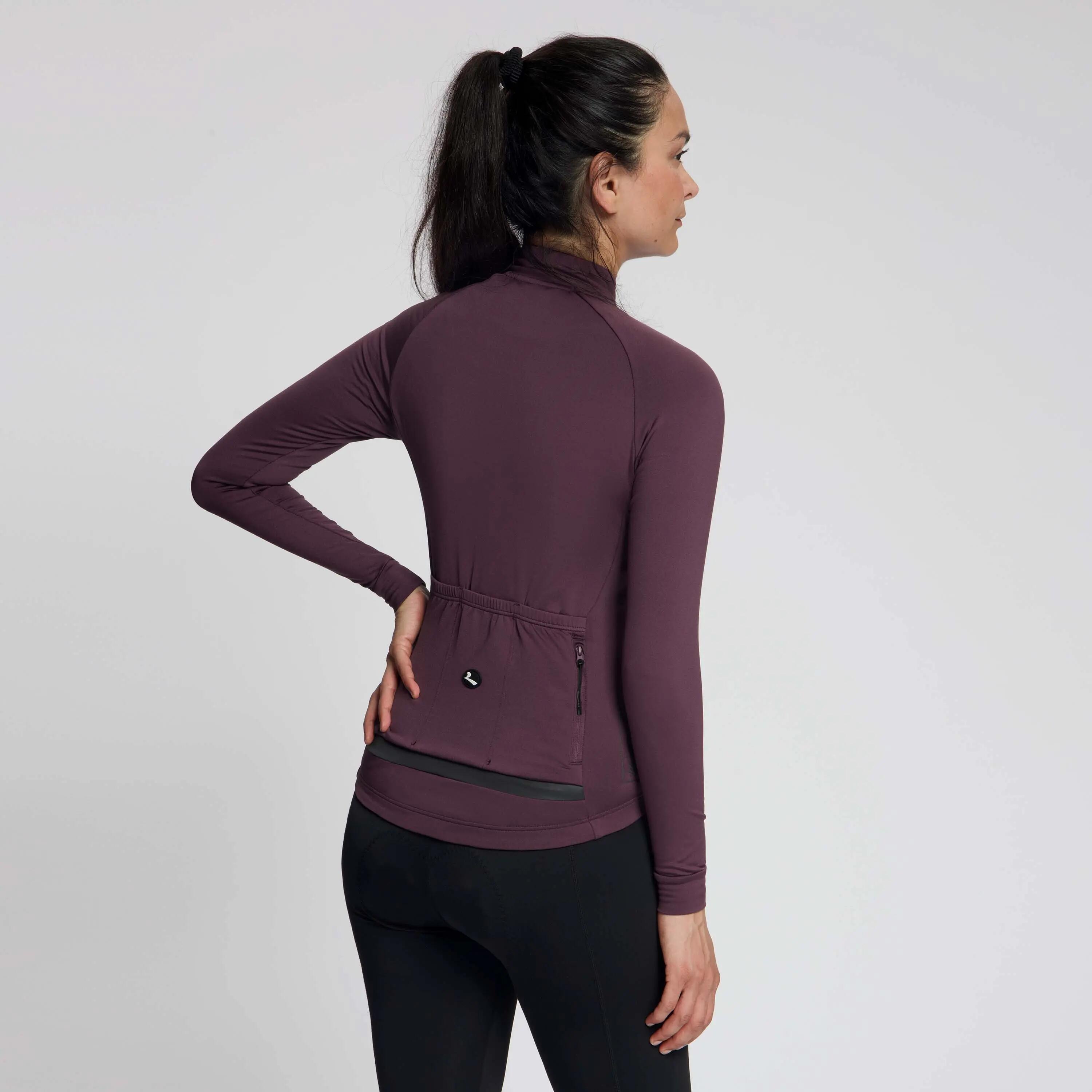 Maillot Ciclismo Manga Larga Mujer Essential II Berenjena 3/7