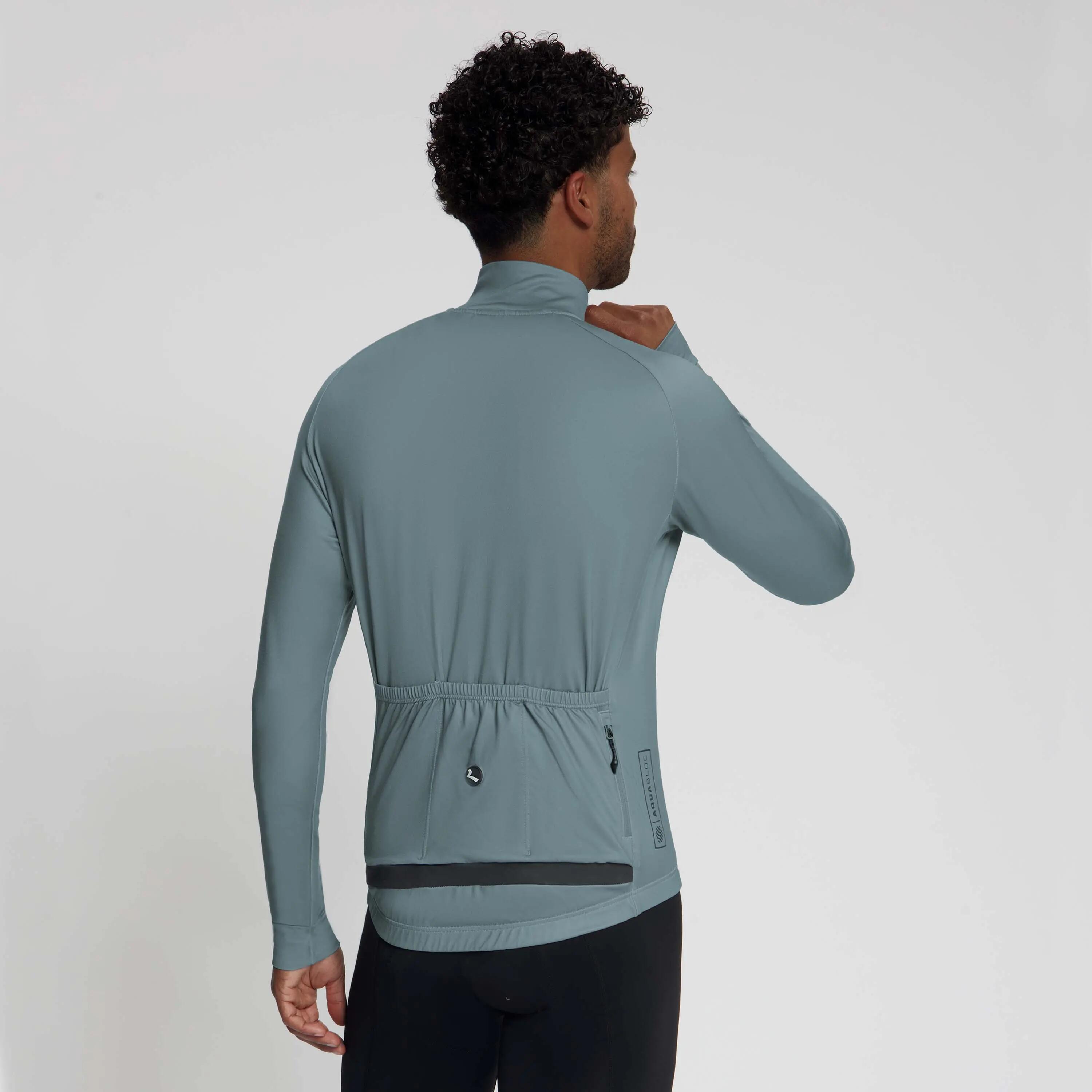Radtrikot Langarm Rennrad Essential II Herren Grau 3/7