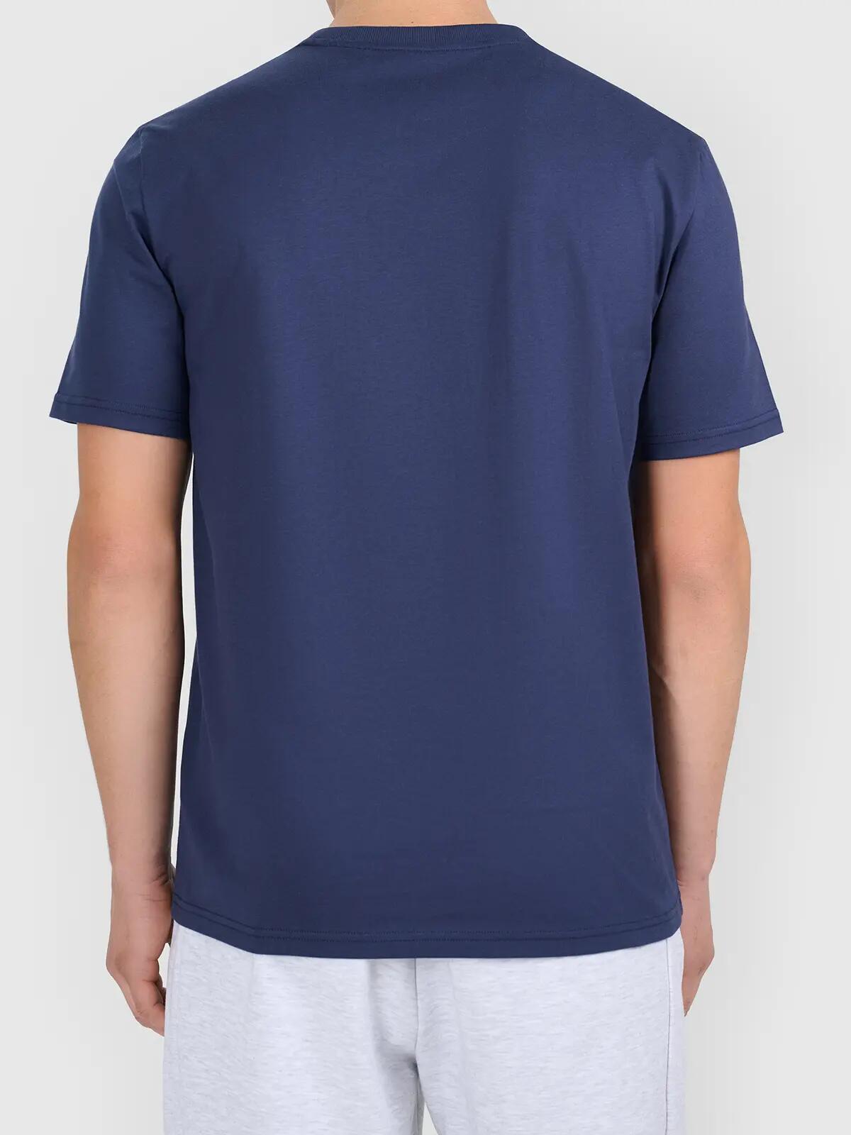 Koszulka t-shirt męski bawełniany z dużym logo granatowy 4F TSHIRT M3342 2/5