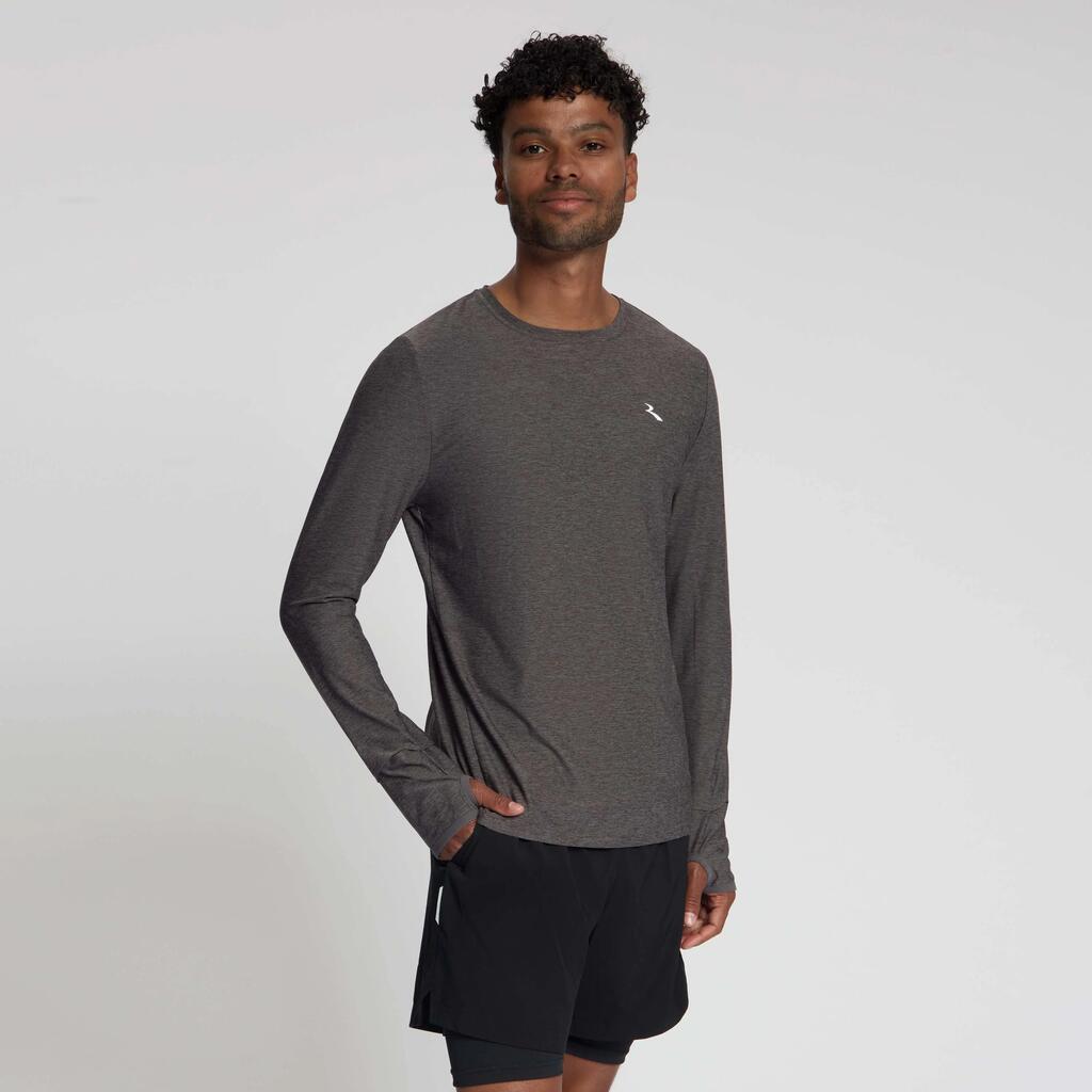Men's Long-Sleeved Running Shirt Essential Purple