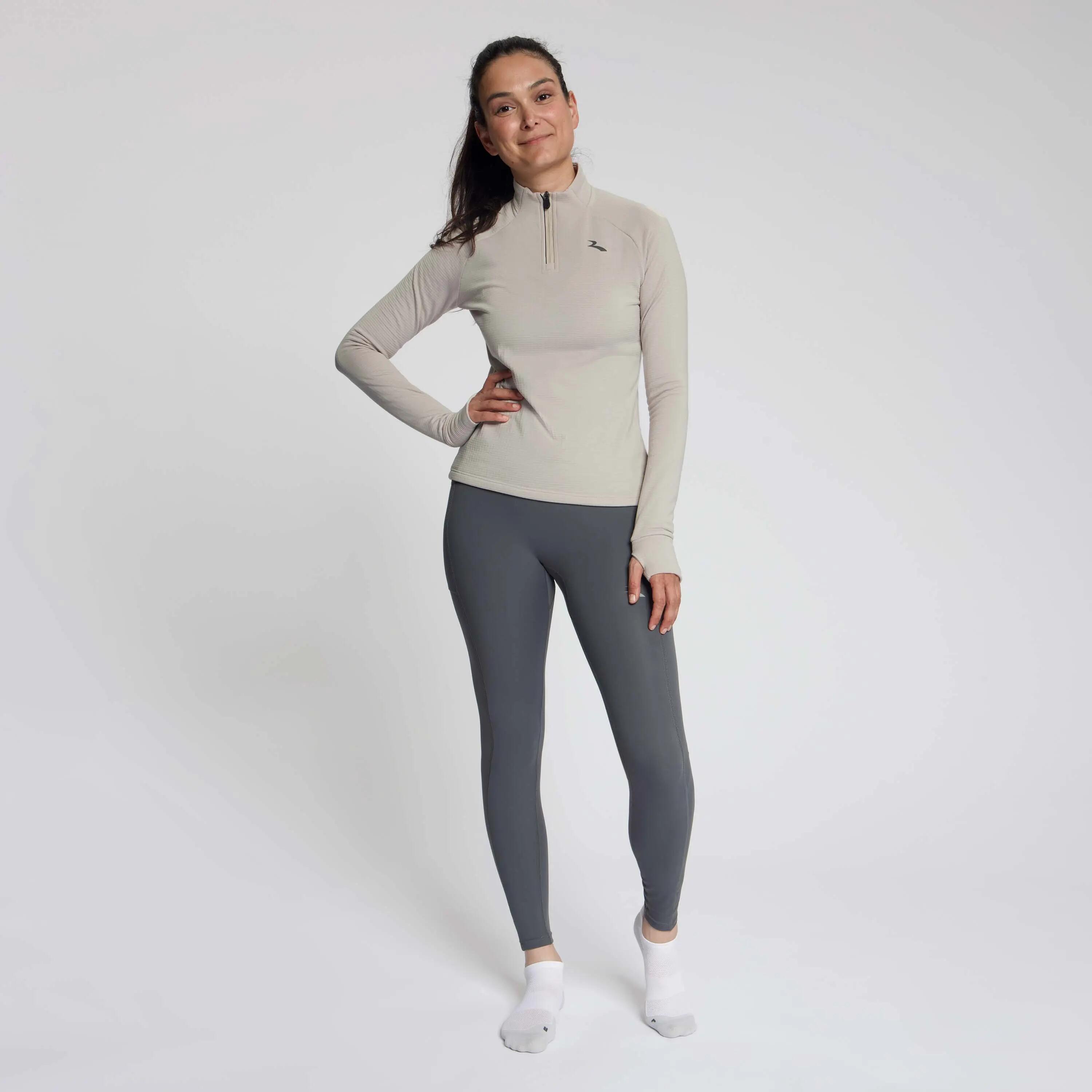 Camisola de Manga Comprida de Corrida Mulher Essential Areia 5/6
