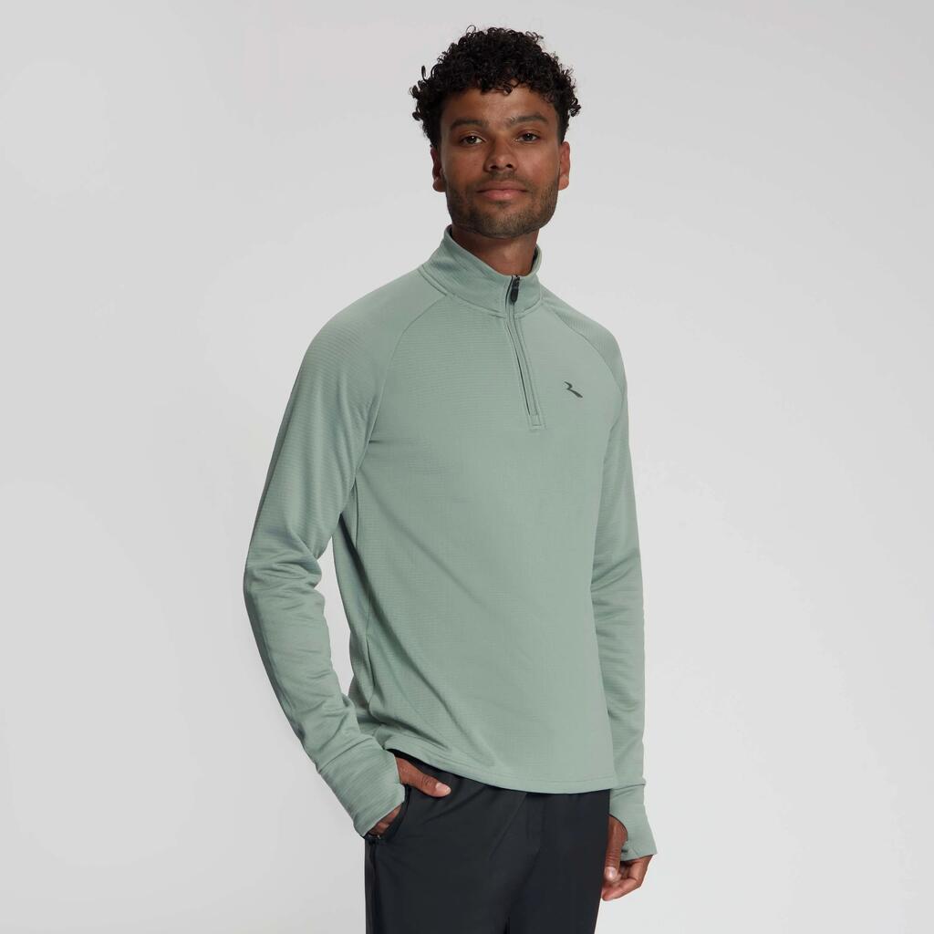 Men's Long-Sleeved Running Top Essential Slate