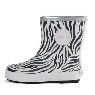 Regenlaarzen kinderen - natuurrubber laarzen - nature - zebra - eu 21