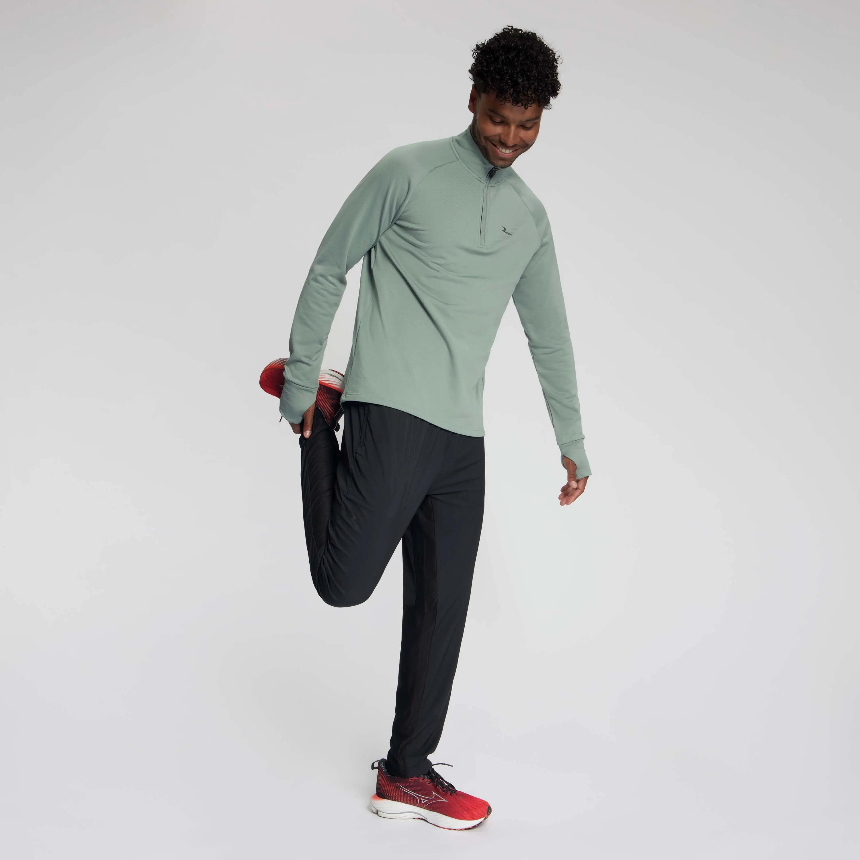 Maglia Manica Lunga Running Uomo Essential Grigio Ardesia 5/6