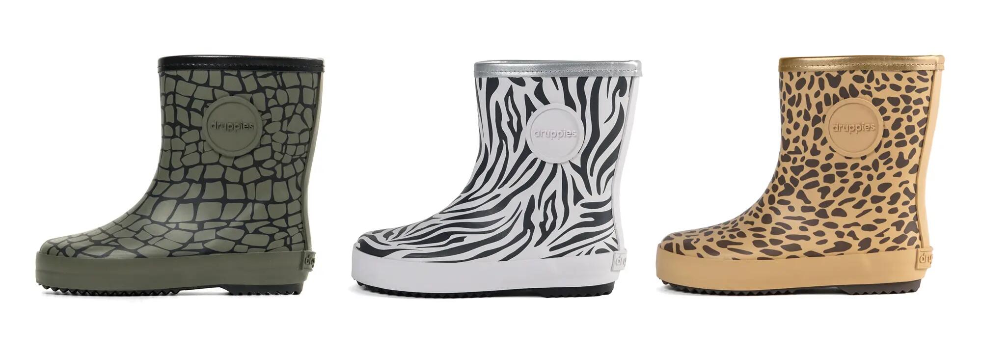 Regenlaarzen Kinderen - Natuurrubber Laarzen - Nature - Panter - EU 32 7/9
