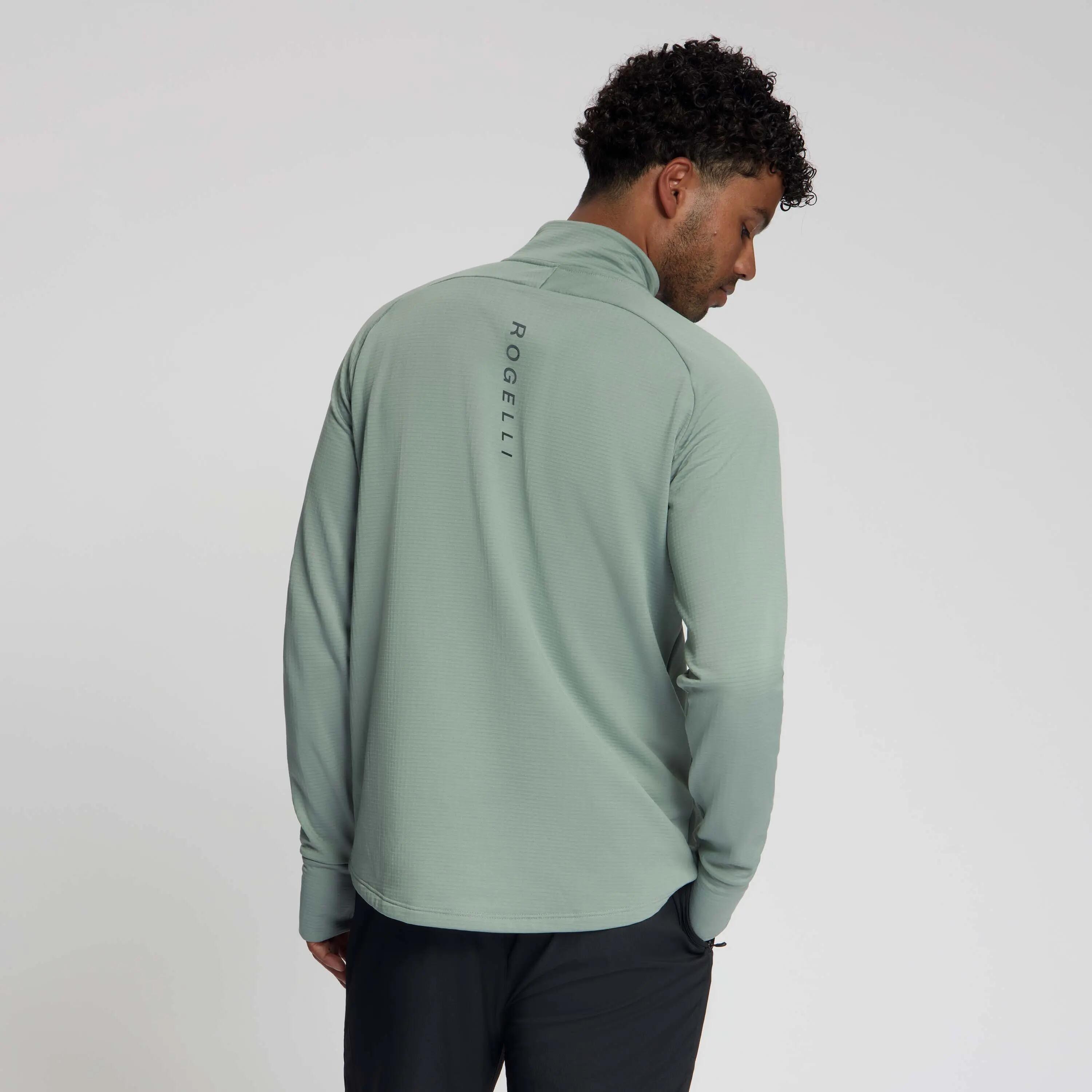 Maglia Manica Lunga Running Uomo Essential Grigio Ardesia 4/6