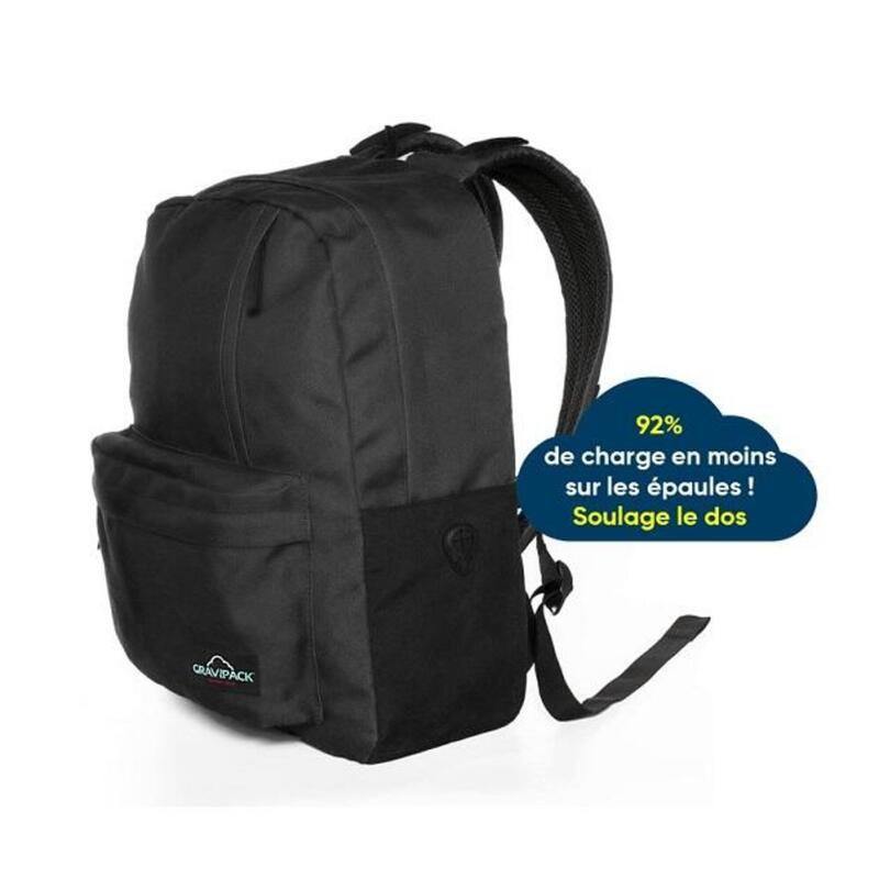 Sac à dos scolaire - Feather noir - Allège la charge de 92%