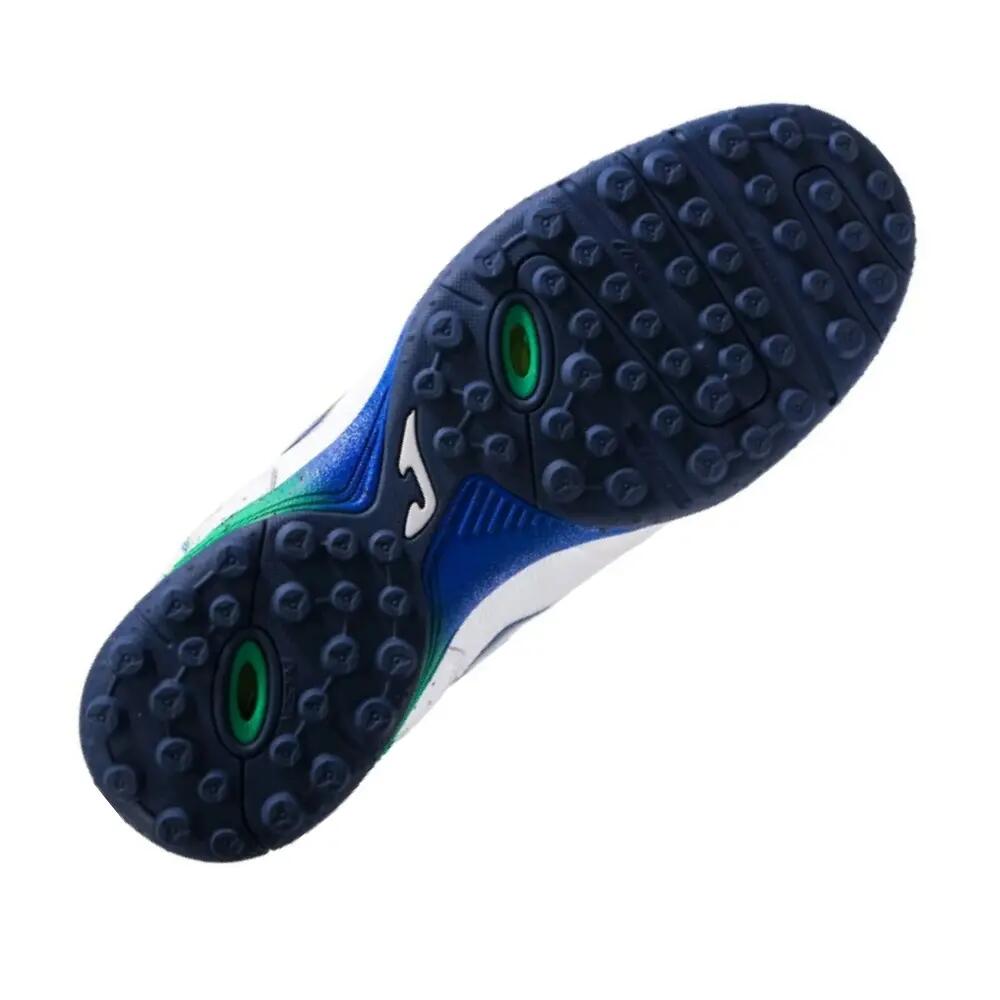 Scarpino calcio - Uomo - Pelle suola turf - Bianco/blu 5/5