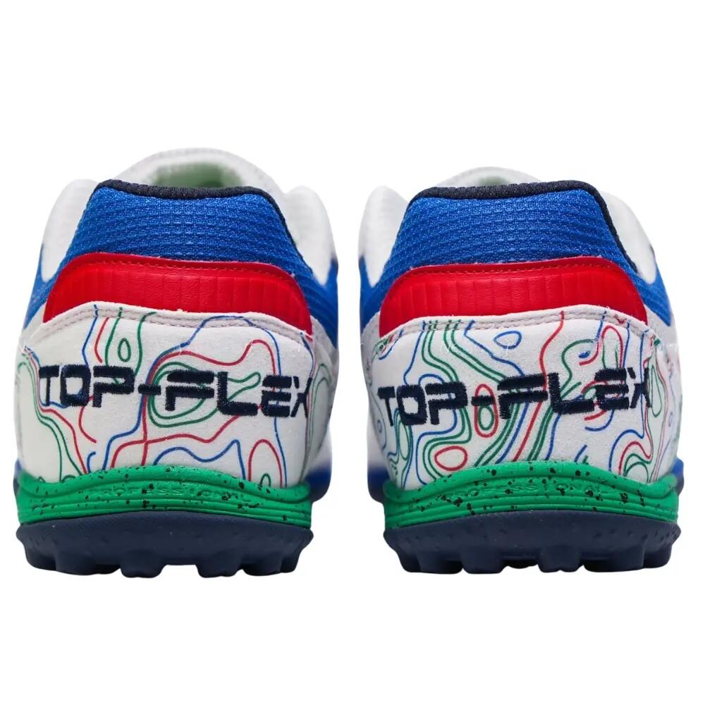 Scarpino calcio - Uomo - Pelle suola turf - Bianco/blu 4/5