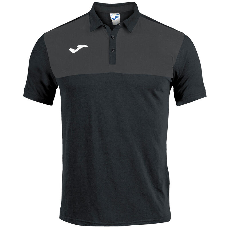 Polo manches courtes Homme Joma Winner noir anthracite