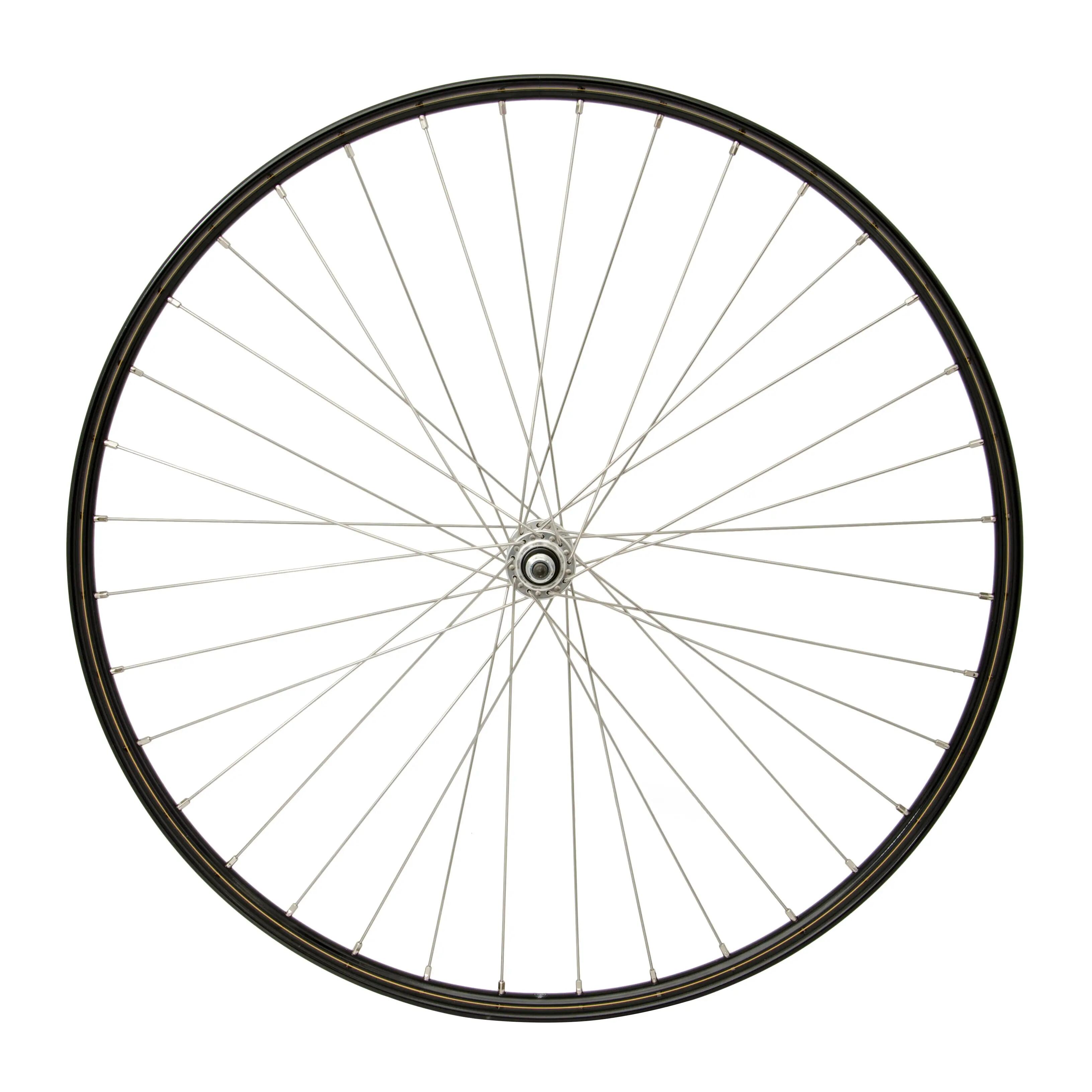 Roată față bicicletă 28 inch 22-635 spițe inox neagră
