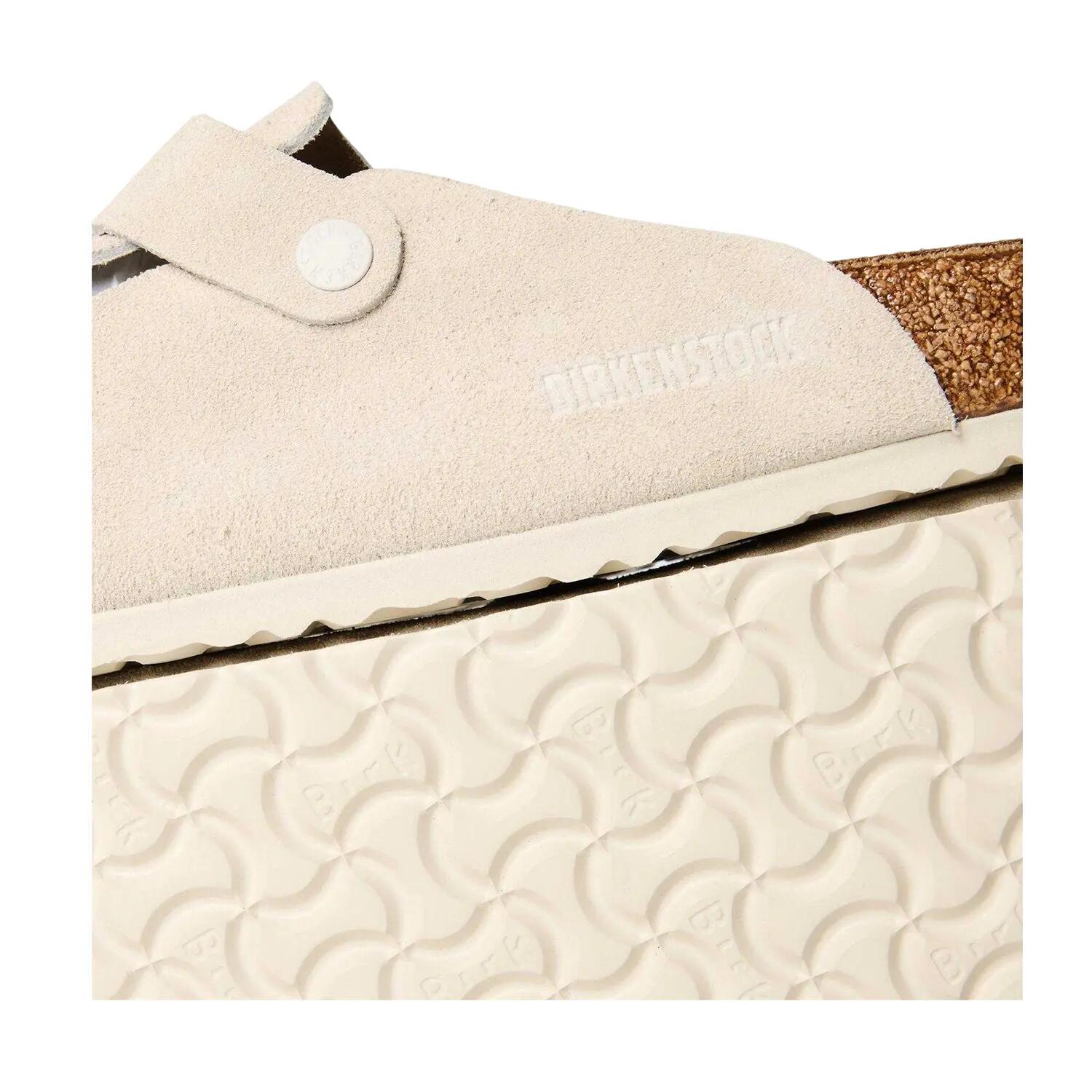 "Boston" Clogs für , Wildleder Herren Antikweiß 4/4