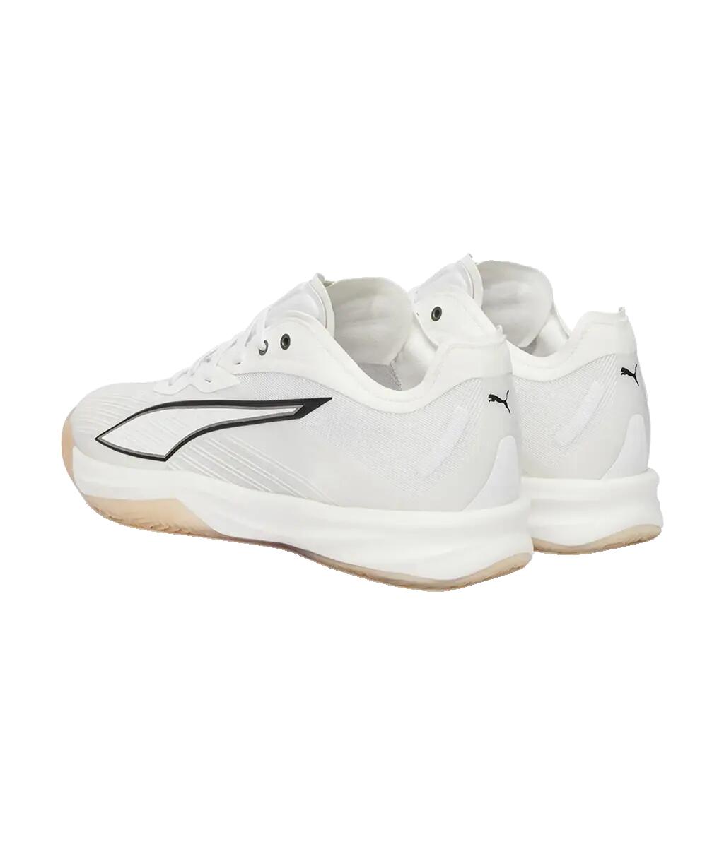 Handbalschoenen PUMA Accelerate Nitro SQD 5 Wit/Zwart/Bruin 3/6