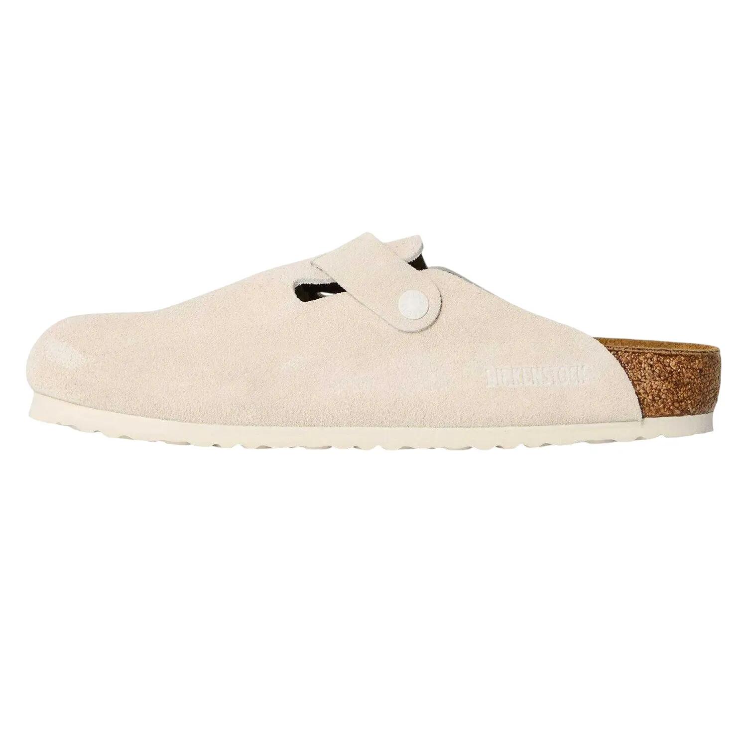 "Boston" Clogs für , Wildleder Herren Antikweiß 2/4