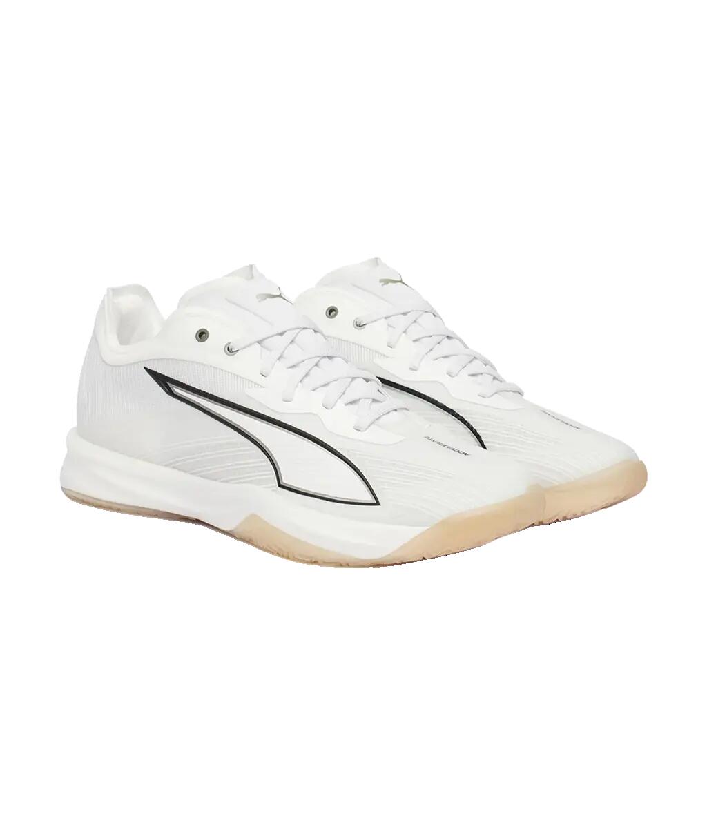 Handbalschoenen PUMA Accelerate Nitro SQD 5 Wit/Zwart/Bruin 2/6