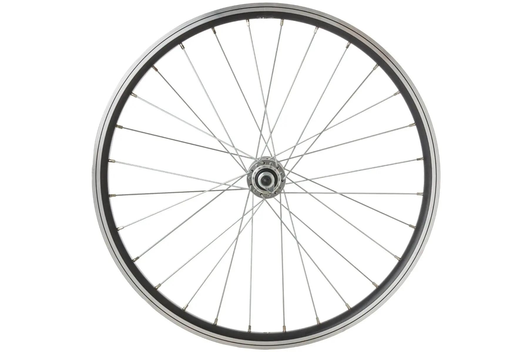 Roată față 20x1.75 28 spițe 100mm cu șuruburi, neagră
