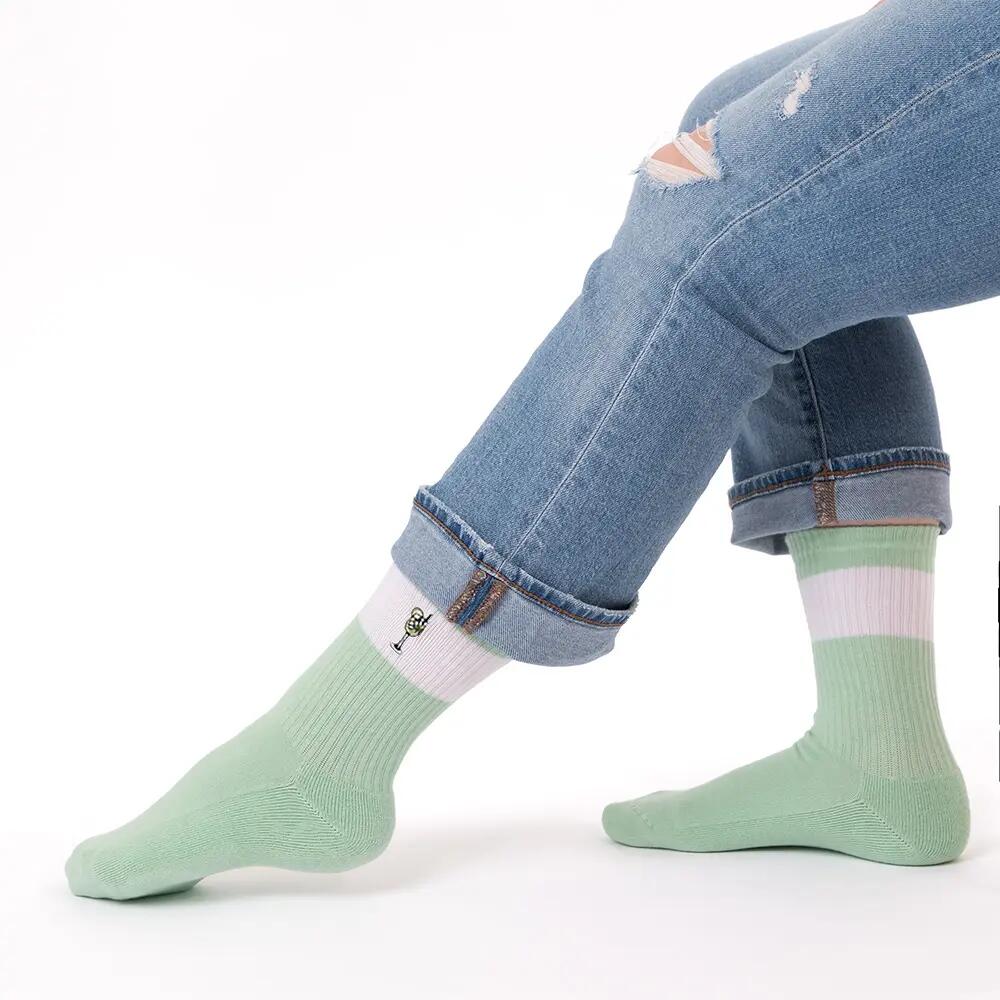 Damen & Herren Bunte Motiv Tennissocken 3er Pack (Modell: Elly) 5/6