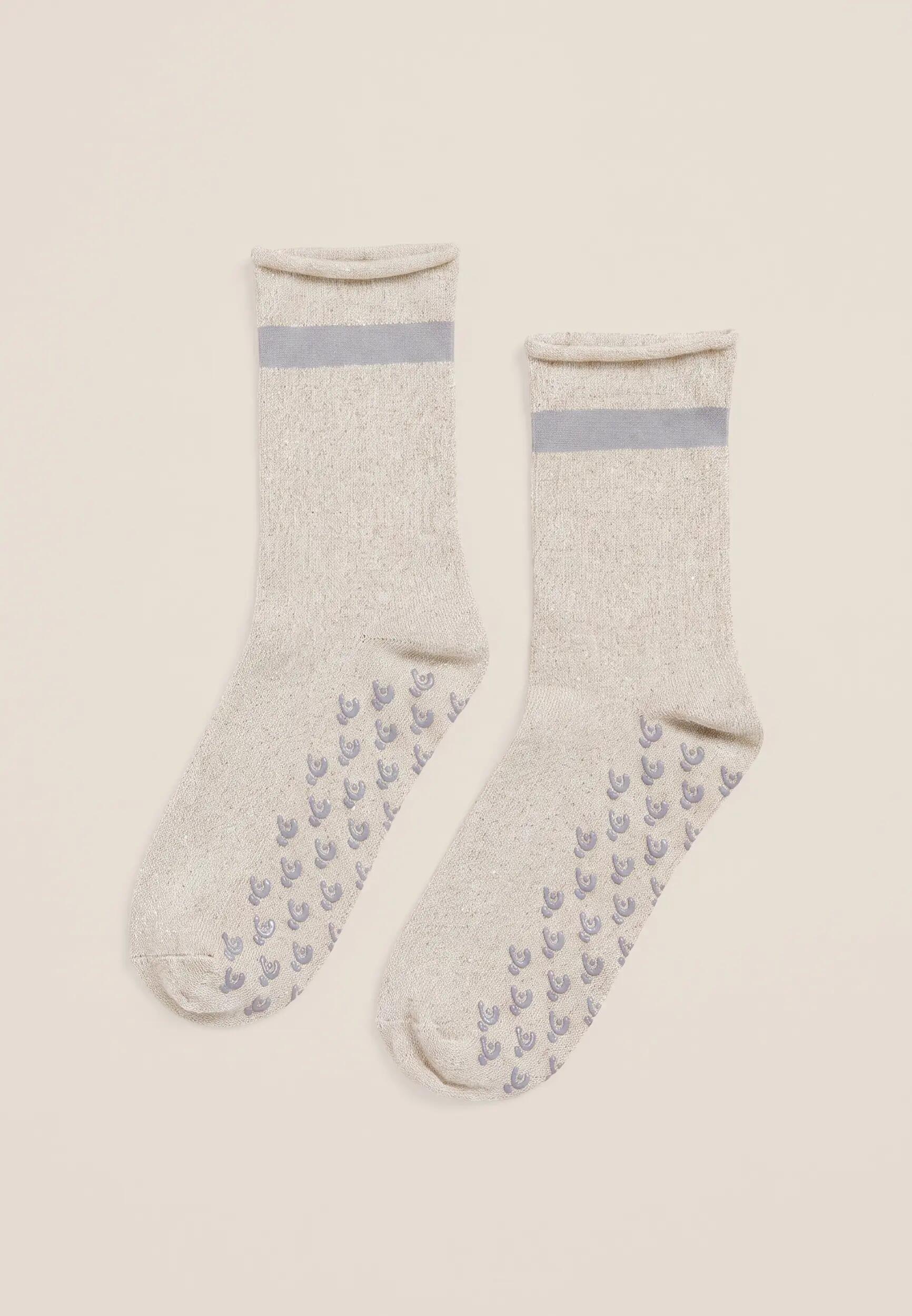 Chaussettes antidérapantes en tissu Lurex pour femmes 2/2