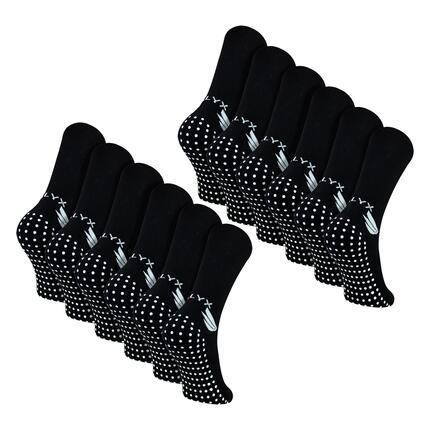 TALYX - Lot de 12 Chaussettes Montantes Homme Bambou Antidérapantes