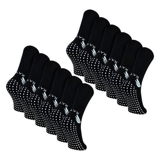 TALYX - Lot de 12 Chaussettes Montantes Homme Bambou Antidérapantes