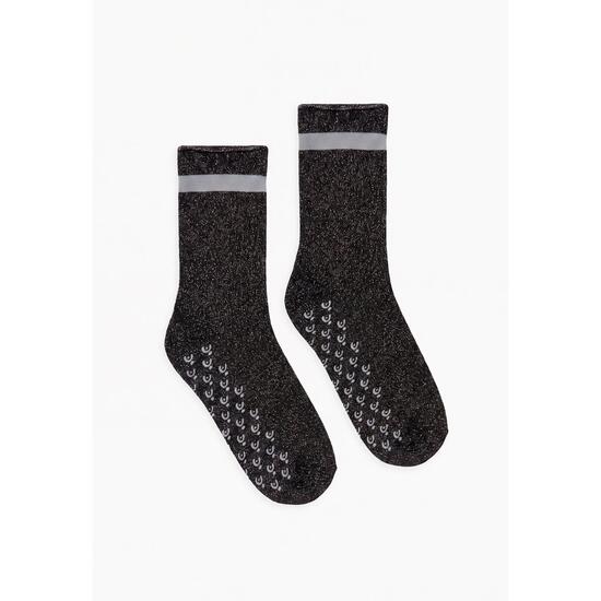 Chaussettes antidérapantes en tissu Lurex pour femmes