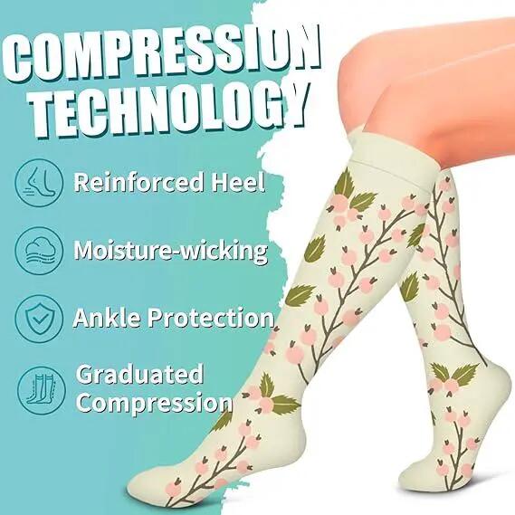 6 paires - chaussettes de compression pour femmes - Chaussettes de compression 5/6