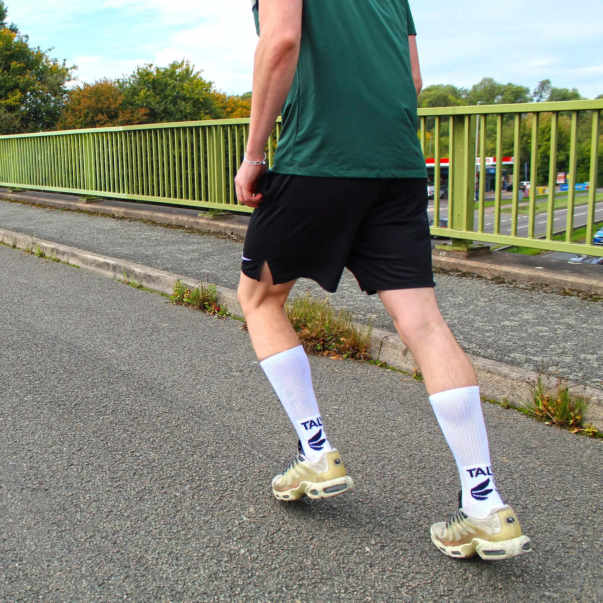 6 Pack Mens Bamboo Crew Grip Socks | Reinforced Heel & Toe Soft Non Slip Socks 5/5