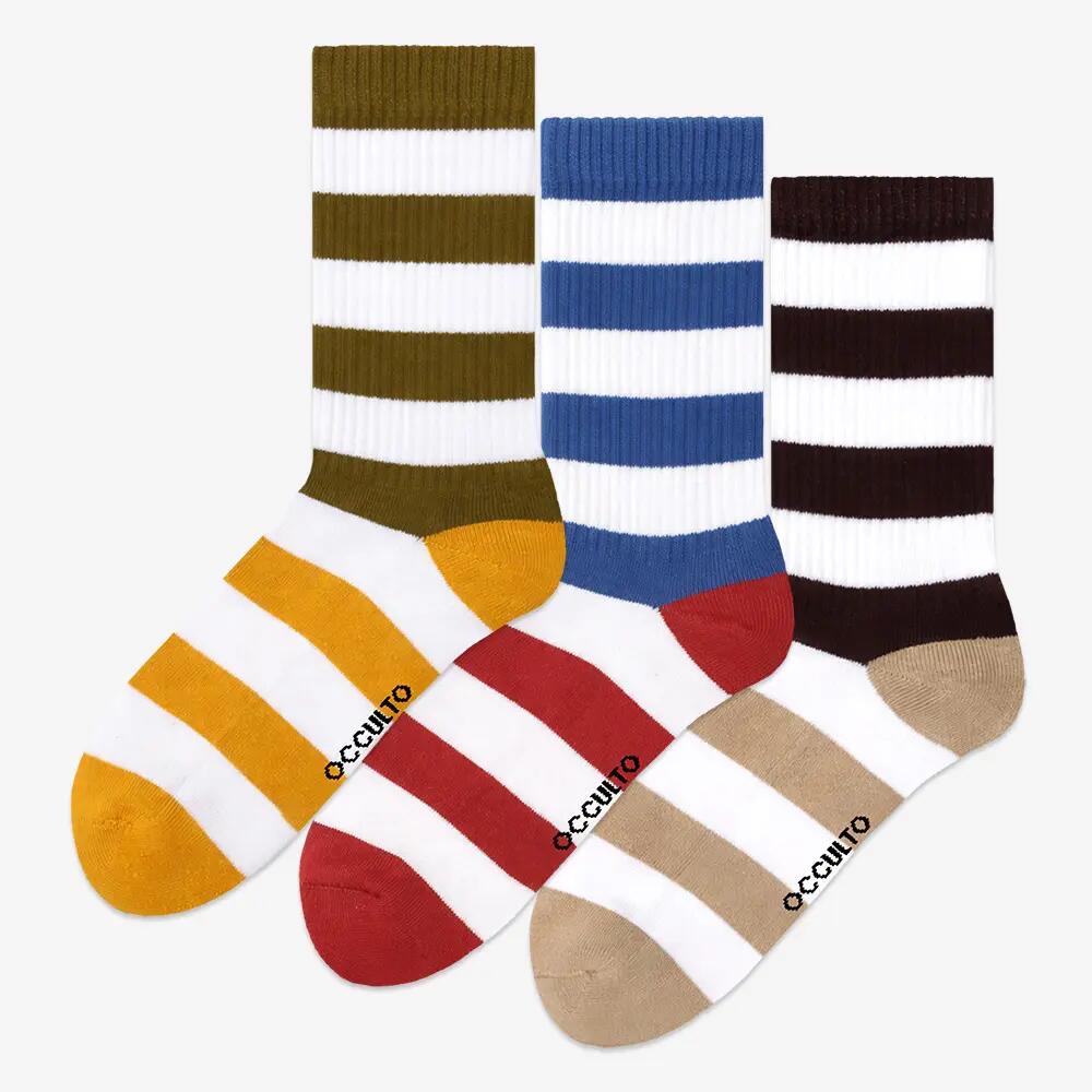Damen Tennissocken mit Streifen 3er Pack (Modell: Momo) 2/6