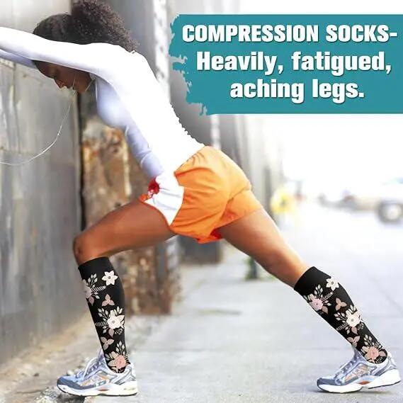 6 paires - chaussettes de compression pour femmes - Chaussettes de compression 4/6