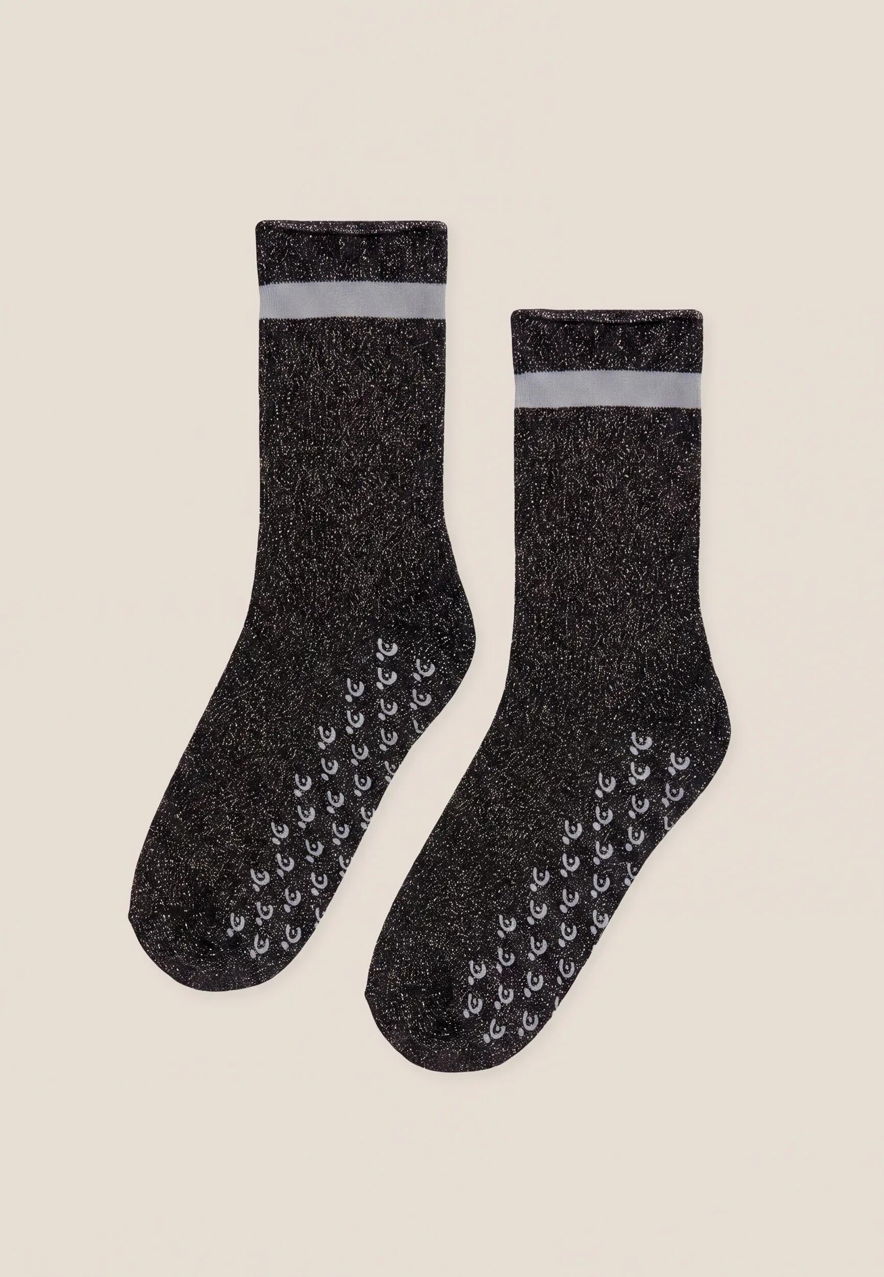 Chaussettes antidérapantes en tissu Lurex pour femmes 2/2