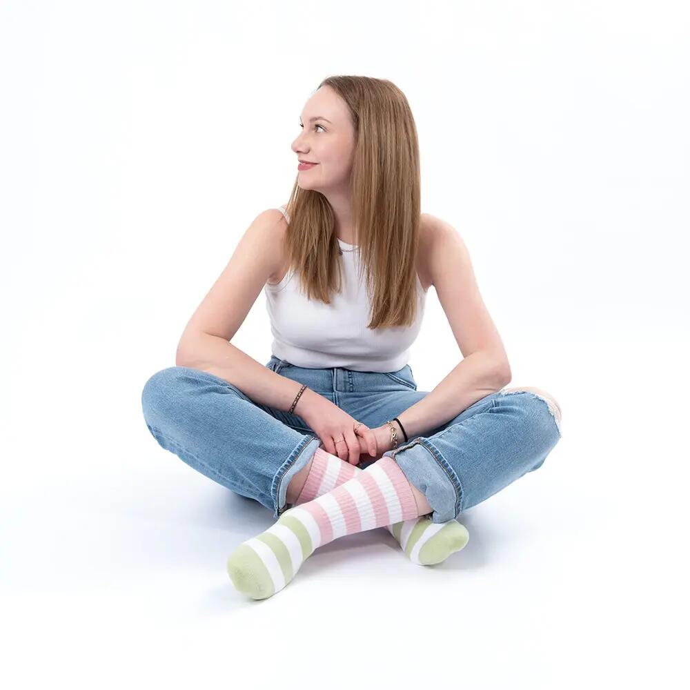 Damen Tennissocken mit Streifen 3er Pack (Modell: Momo) 3/6
