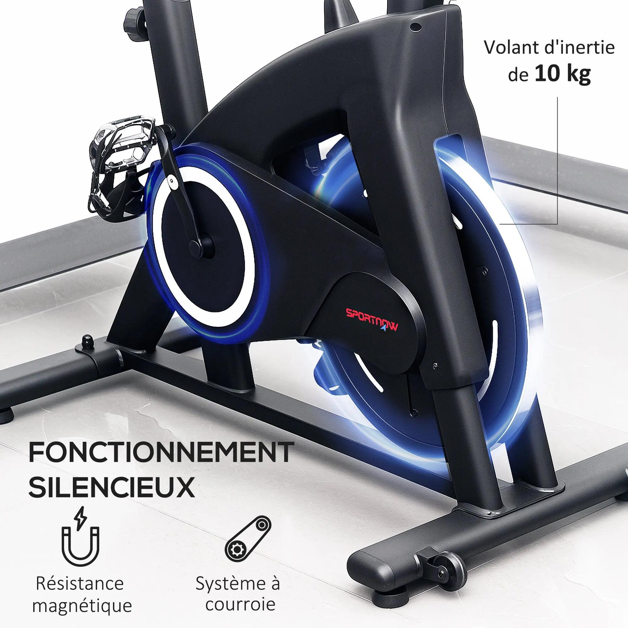 Vélo d'appartement biking magnétique stationnaire silencieux noir 4/5