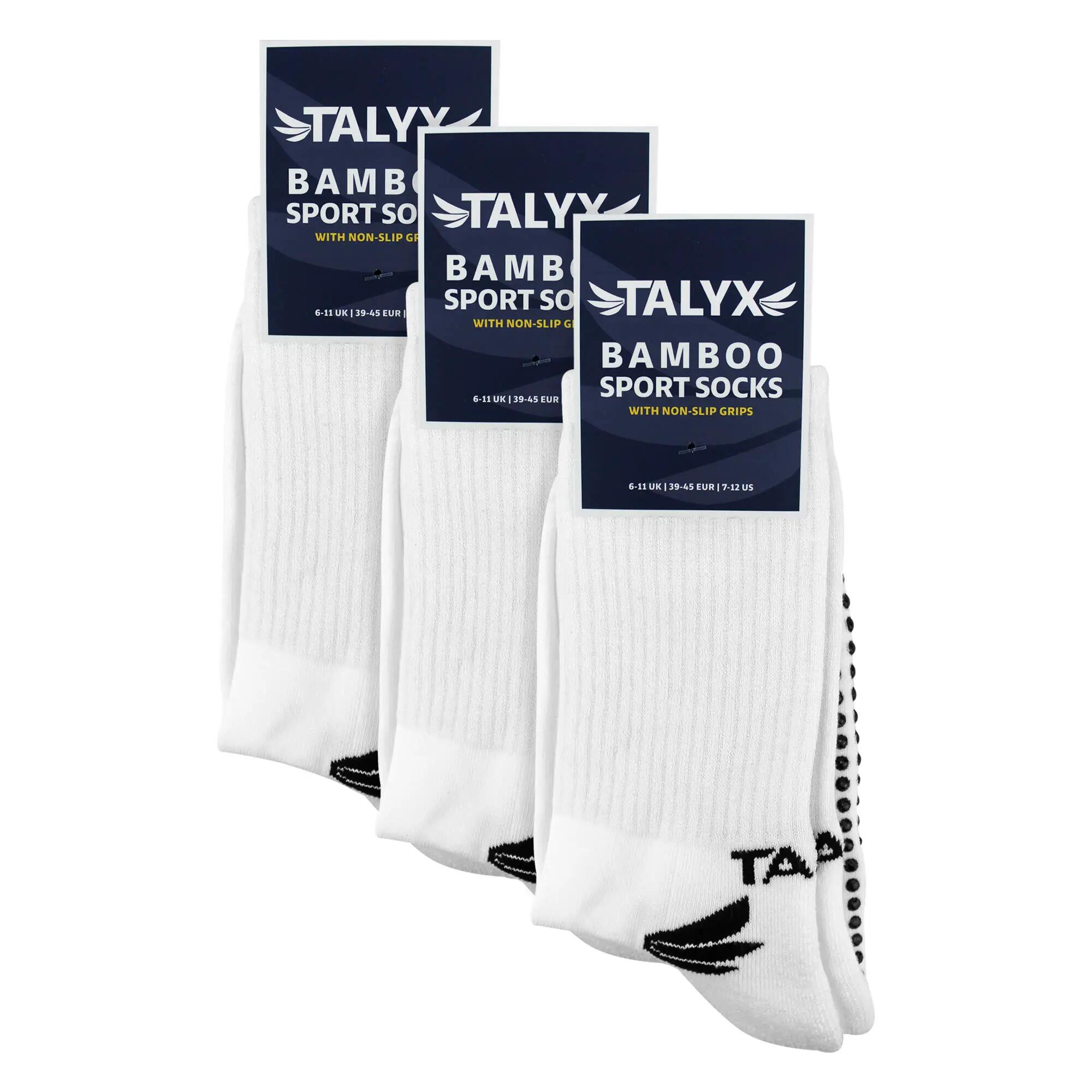 TALYX - 3 Paia Calze Uomo Bambù Antiscivolo Rinforzate 2/5