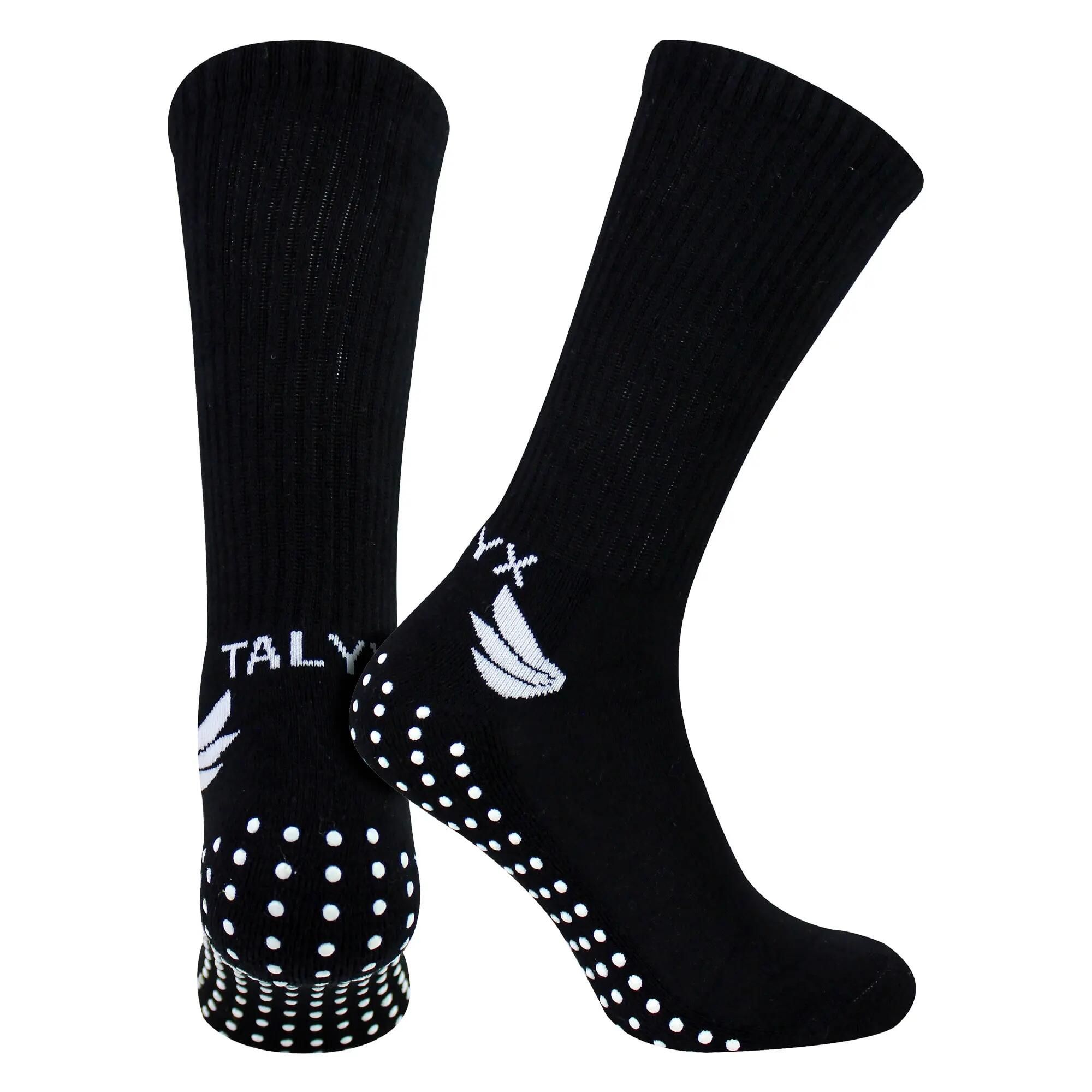 6 Pack Mens Bamboo Crew Grip Socks | Reinforced Heel & Toe Soft Non Slip Socks 3/5