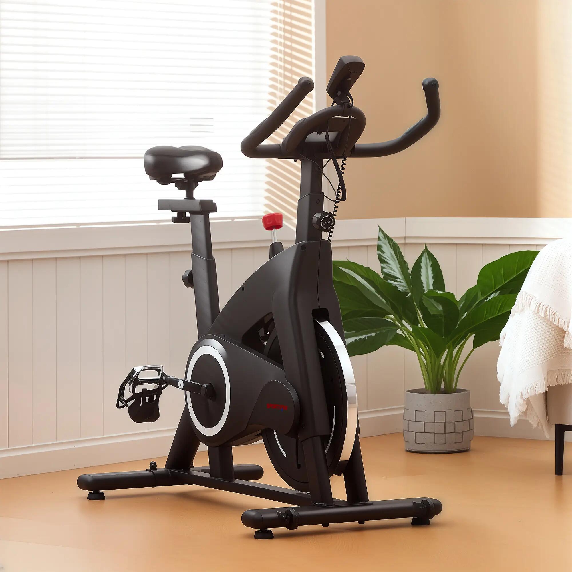 Vélo d'appartement biking magnétique stationnaire silencieux noir 2/5