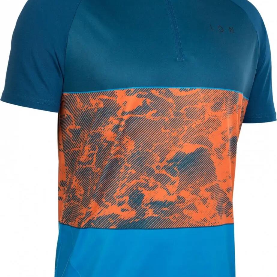 ION Traze Short Sleeve Jersey AMP Half Zip Blue / Orange