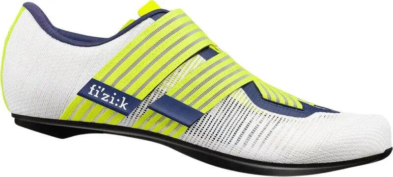 Fizik Vento Powerstrap Aeroweave Rennradschuhe Movistar Team Weiß/Gelb 1/6