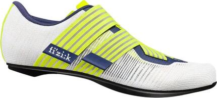 Fizik Vento Powerstrap Aeroweave Rennradschuhe Movistar Team Weiß/Gelb