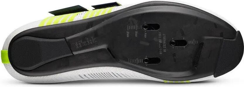 Fizik Vento Powerstrap Aeroweave Rennradschuhe Movistar Team Weiß/Gelb 6/6