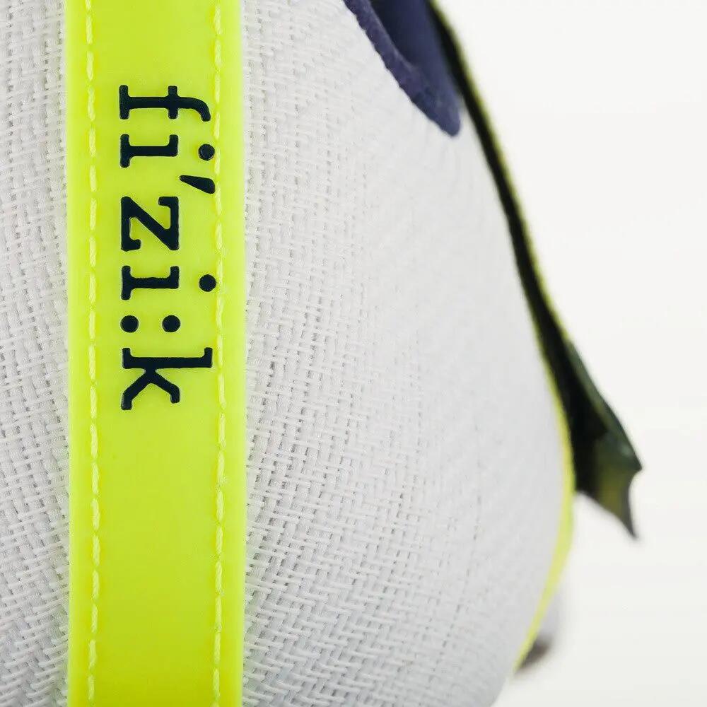 Fizik Vento Powerstrap Aeroweave Rennradschuhe Movistar Team Weiß/Gelb 5/6