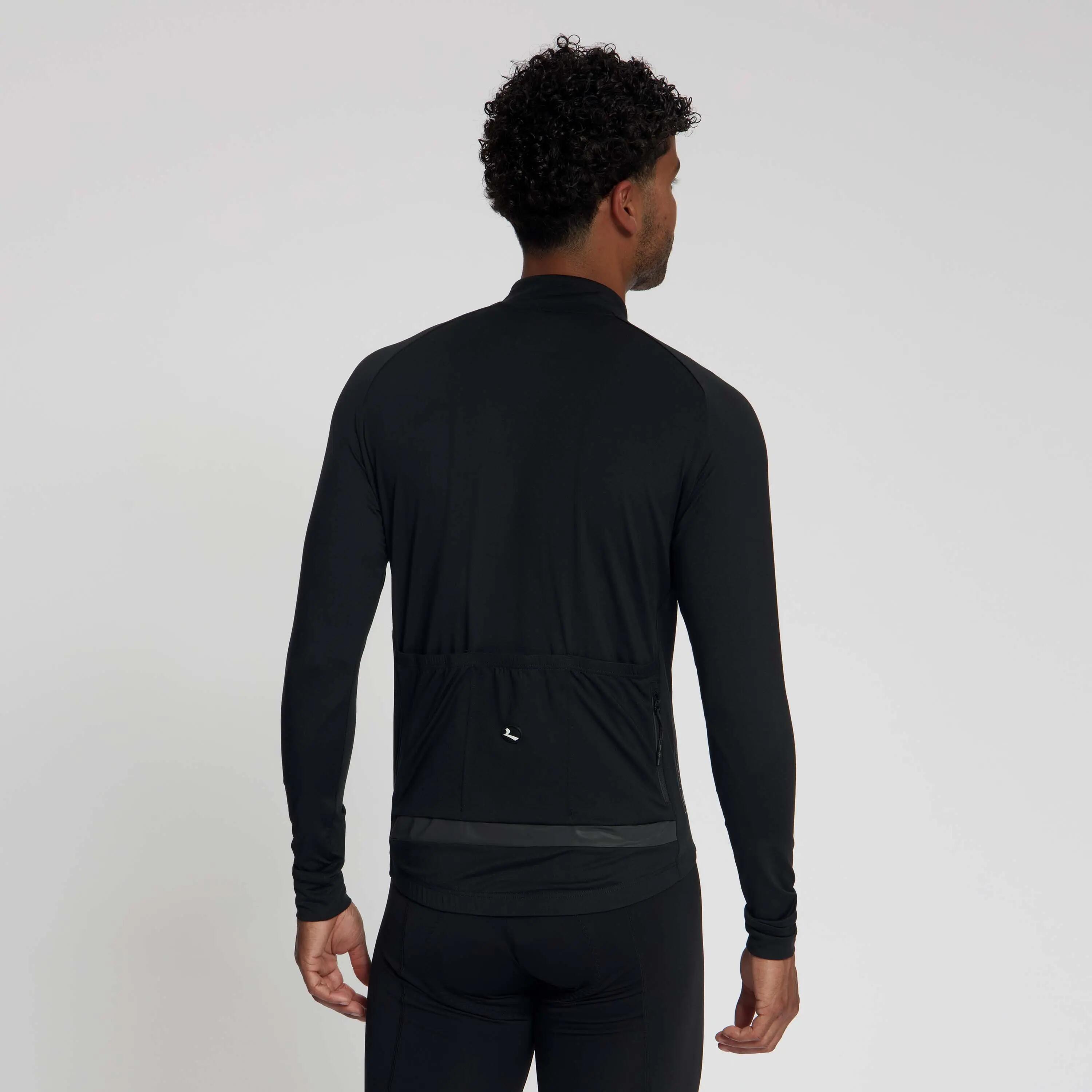 Maillot Ciclismo Manga Larga Hombre Essential Light Negro 3/7